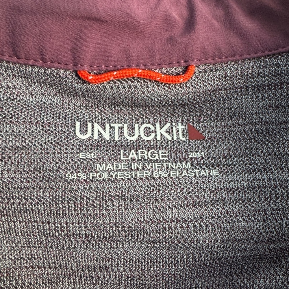 UNTUCKit Men's Short Sleeve Polo Shirt Hannifer 40495 Purple Size Large - Picture 4 of 7